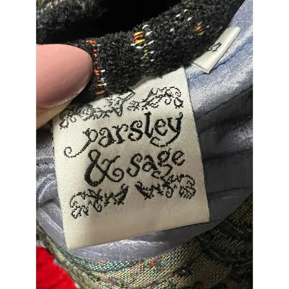 Parsley & Sage reversible tapestry paisley print cotton silk Jacket, size S. - Picture 14 of 16